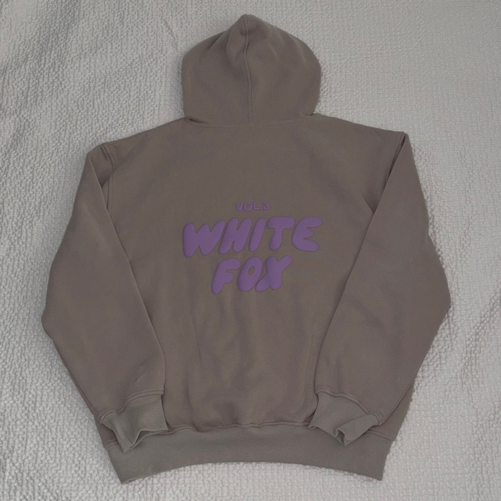 Gray+purple White Fox hoodie